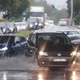 Neurje v Zagrebu: veter 'pometel' s stojnicami, zrušil se je gradbeni oder