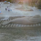 Večmetrske peščene skulpture na Rabu