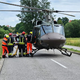 Po trku motorja in traktorja helikoptersko posredovanje, helikopter tudi v Logarski dolini