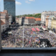 V Zagrebu protestirali za višje plače in pokojnine