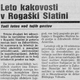 Leto kakovosti v Rogaški Slatini