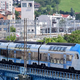 FOTO: V Maribor prvič pripeljal novi dvonadstropni vlak