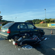 FOTO: Podrobnosti hude nesreče: V Kamnici pri zavijanju trčil v 30-letnega motorista, tega odpeljali v bolnišnico