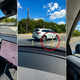 Teslin Robotaxi zapeljal skozi cestno zaporo