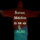 Podnebni aktivisti na Kristusa Odrešenika v Riu projicirali “klimatsko uro”