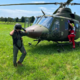 Poškodovanega delavca odpeljal helikopter