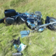 Motorist pri Vanganelu zapeljal s ceste in se huje poškodoval
