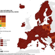 Na zemljevidu ECDC skoraj vsa Evropa temno rdeča