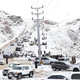 Sneg v gorovje Savdske Arabije privabil številne turiste