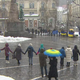Na Prešernovem trgu odmevalo "slava Ukrajini"