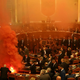 Albanska opozicija v znak protesta zanetila požar v parlamentu