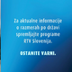 Ažurno in celovito obveščanje o izrednih vremenskih razmerah na programih RTV Slovenija