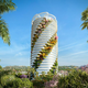 Spiralni vrtovi na Bulvarju somraka: Norman Foster gradi stolpnico v Hollywoodu