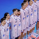 Slovenski odbojkarji na tekmi velikega vložka