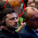 Kdo je skrivnostna ženska za Zelenskim, ki ji v Nemčiji skrivajo obraz?