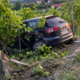 Prehitra voznica (20) končala v vinogradu
