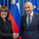 Ob prihodu v Ljubljano navdušila z nagovorom v slovenščini, poglejte, kako jo je sprejel Janša (FOTO)
