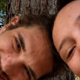 Luka Pangos v vodi z morskim psom (Suzy)