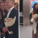 Madžarskega premierja s šopkom rož ujeli na letališču (video)