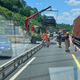 V verižnem trčenju na primorski avtocesti ena oseba poškodovana (foto)