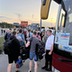(FOTO) Proti Kölnu krenili navijaški avtobusi: Slovenske košarkarje bo spodbujalo več kot tisoč navijačev