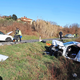 (FOTO) V prometni nesreči na cesti Koper-Dragonja dve osebi poškodovani