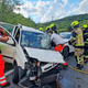 (FOTO) V hujši nesreči na šmarski cesti udeležena tri vozila