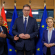 Srbska voditelja na tujem: Vučić v Bruslju o litiju, Dodik v Izraelu trka na vrata Bele hiše