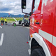 (FOTO) Počilo je v krožišču pri Leku: V enem vozilu nosečnica, v drugem mama z dojenčkom