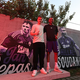 (FOTO) Mural, bakle, objemi ... Kako so se navijači Maribora poslovili od Hilala Soudanija in Jana Repasa